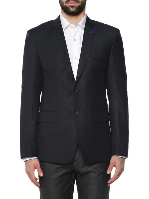 navy blue polyester formal blazer - 14255303 - Very Small Image - 1
