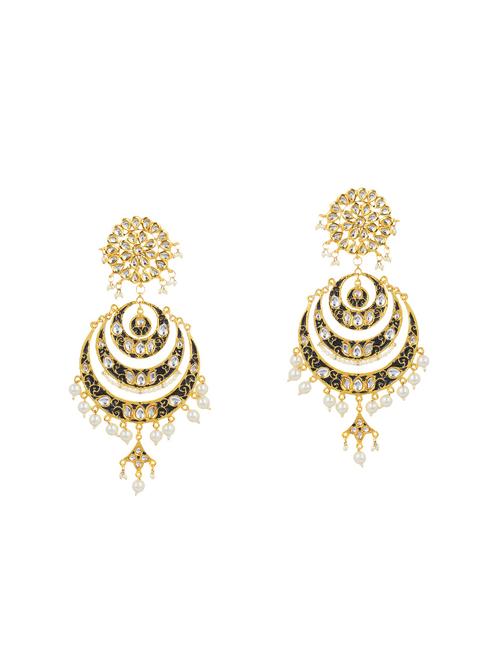black brass chandballi earring - 14259470 - Very Small Image - 1