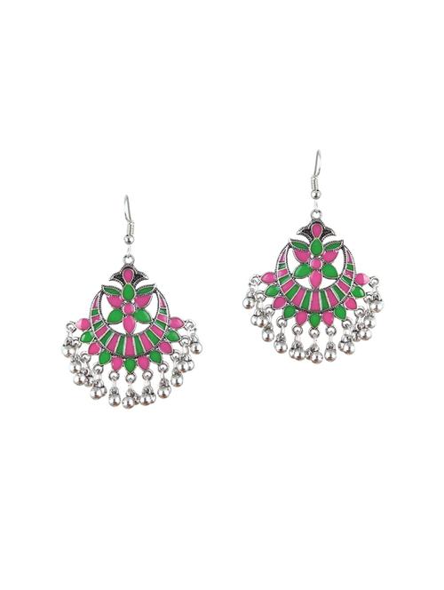 silver brass drop earrings - 14260049 - Very Small Image - 1