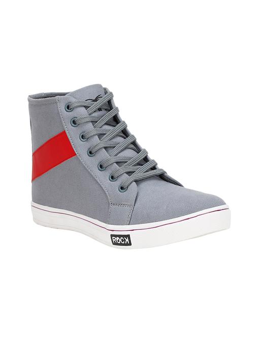 grey canvas lace up sneaker - 14260578 - Very Small Image - 1