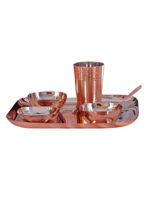 set of 6 pcs dinner set with bottom copper plating - 14260817 - Very Small Image - 1