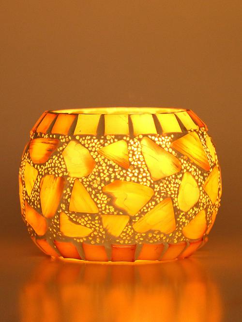 new design candle votive decorated with colorful chips & beads(set of 2) - 14261445 - Very Small Image - 1
