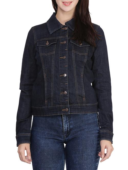 dark blue denim jacket - 14261510 - Very Small Image - 1