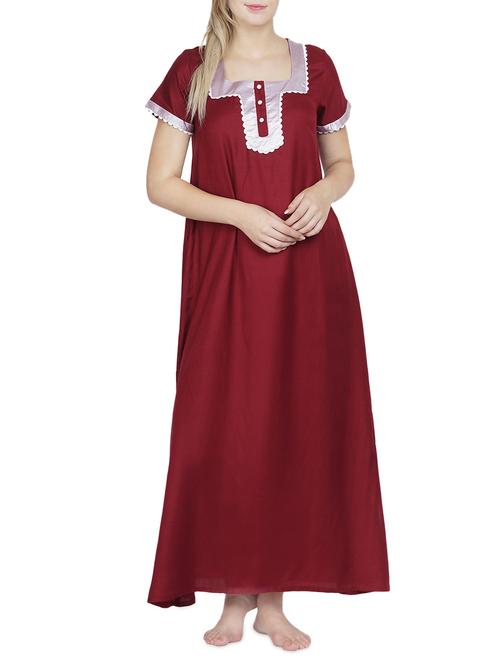 red viscose gown - 14261879 - Very Small Image - 1