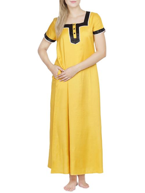 yellow viscose gown - 14261880 - Very Small Image - 1