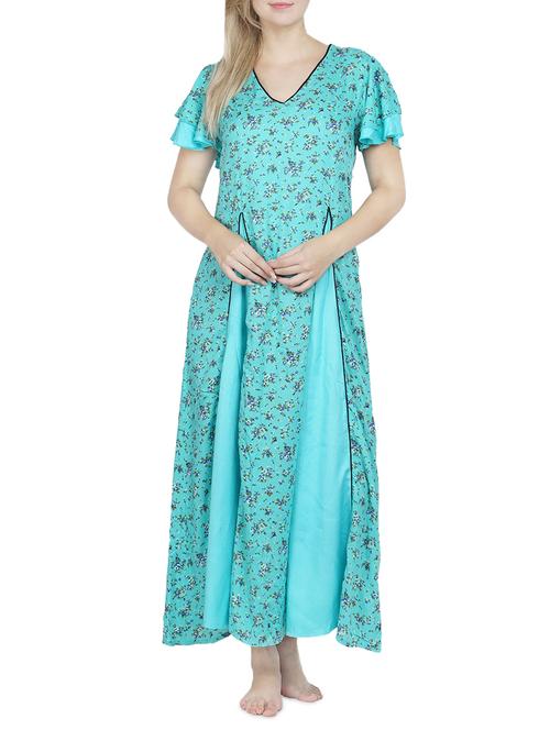 light blue viscose gown - 14261883 - Very Small Image - 1