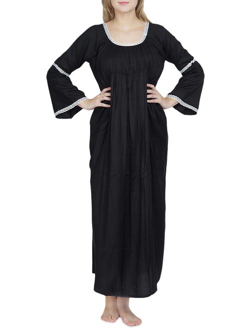 black viscose gown - 14261899 - Very Small Image - 1