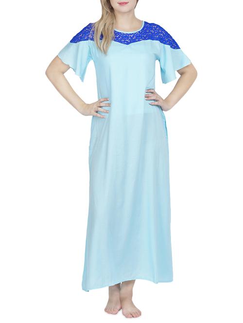 light blue viscose gown - 14261902 - Very Small Image - 1