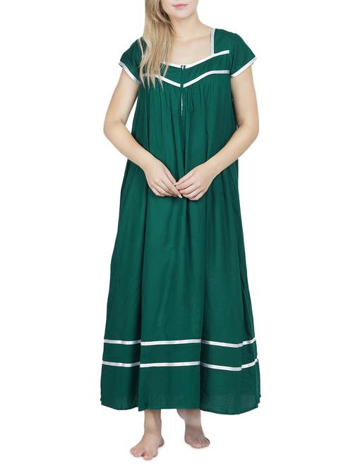 dark green viscose gown - 14261910 - Very Small Image - 1