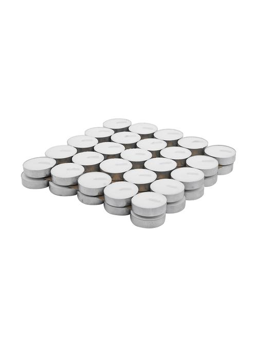 elegant & sober white tealights- pack of 50 - 14263164 - Very Small Image - 1