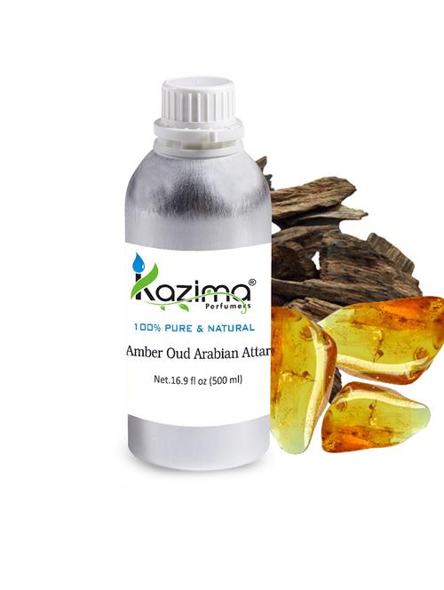 amber oud arabian attar perfume for unisex (500 ml) - pure natural undiluted (non-alcoholic) - 14265592 - Very Small Image - 1