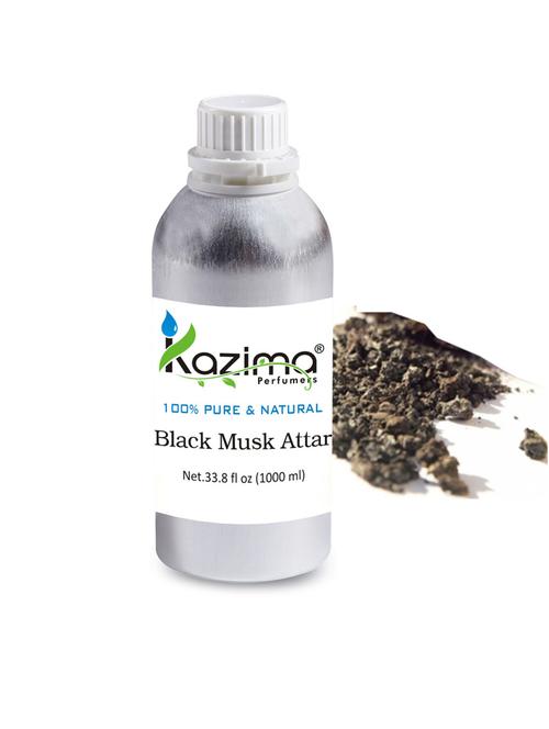 black musk attar perfume for unisex (1000 ml) - pure natural undiluted (non-alcoholic) - 14265605 - Very Small Image - 1