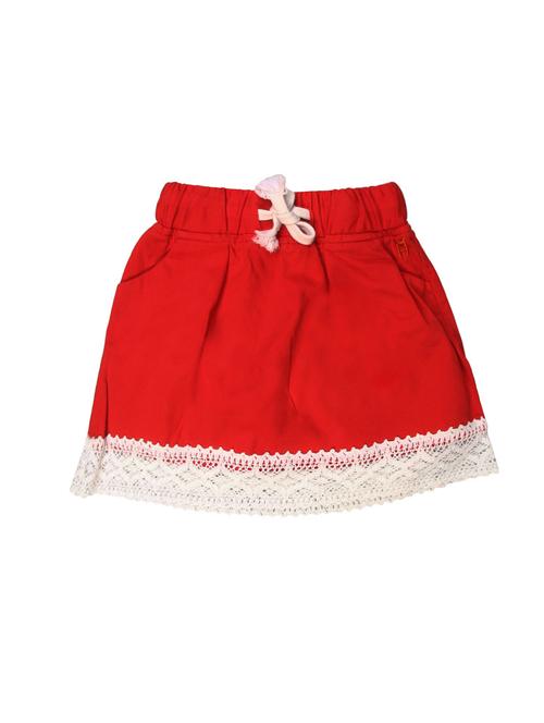 red cotton aline skirt - 14266086 - Very Small Image - 1