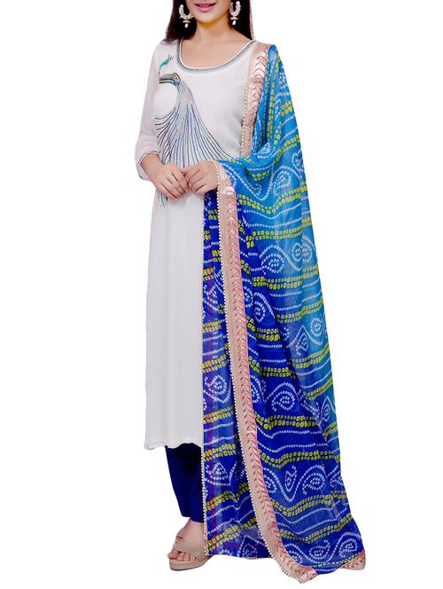 jaya gajawat white embroidered salwar suit - 14266523 - Very Small Image - 1