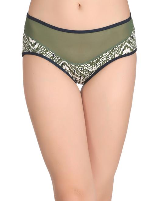 green cotton blend hipster panty - 14267447 - Very Small Image - 1