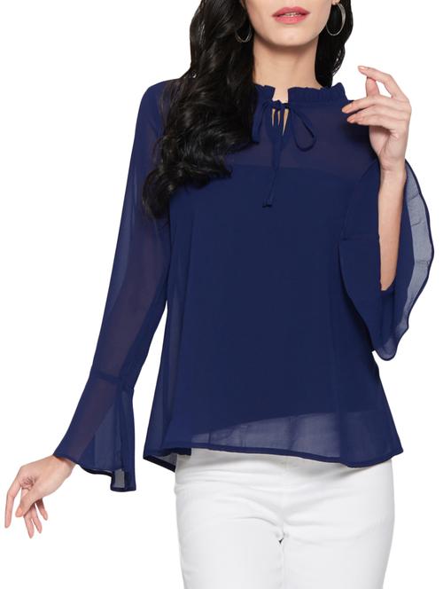 navy blue regular top - 14267781 - Very Small Image - 1