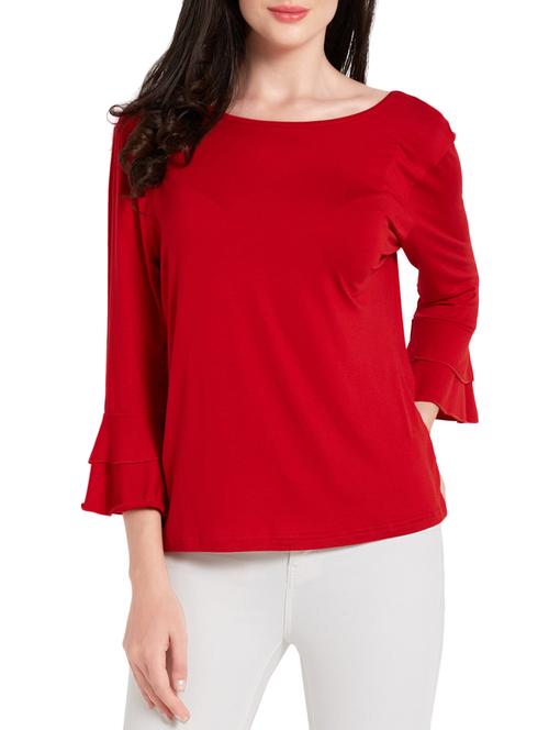 solid red regular top - 14267794 - Very Small Image - 1