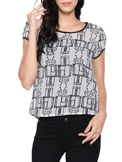 quirky print tie back top - 14267811 - Very Small Image - 1