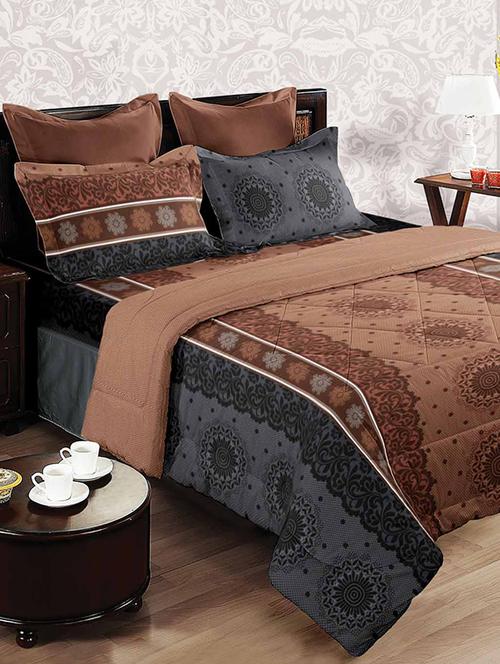 cotton printed single bed sheet with 1 pillow cover - 14268153 - Very Small Image - 1