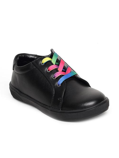 black leatherette lace up sneaker - 14268506 - Very Small Image - 1