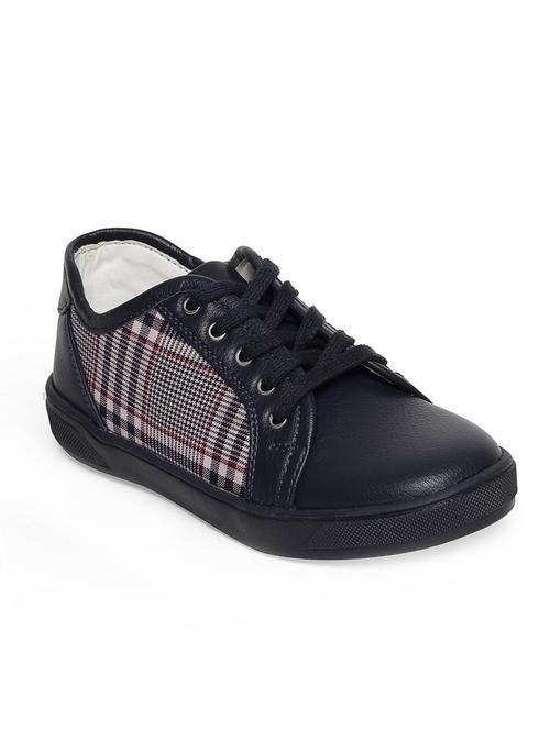 blue leatherette lace up sneaker - 14268508 - Very Small Image - 1