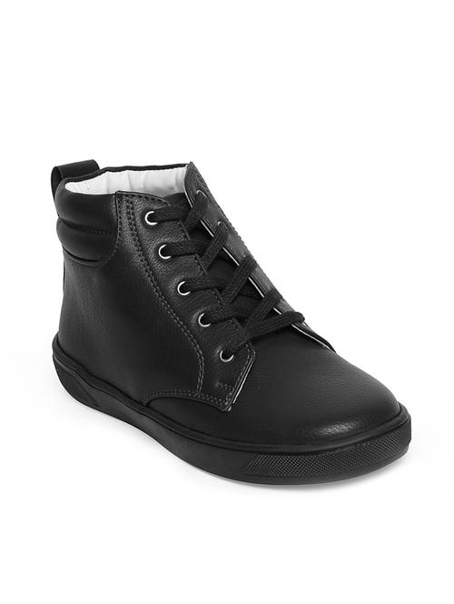 black leatherette lace up sneaker - 14268521 - Very Small Image - 1