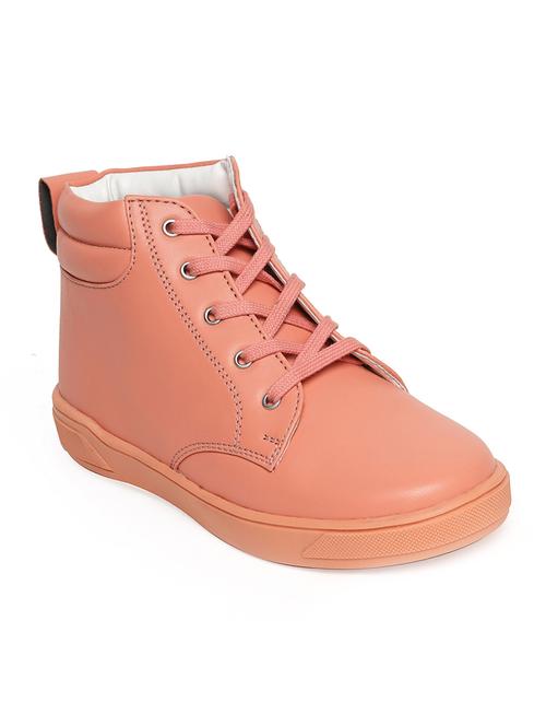 pink leatherette lace up sneaker - 14268522 - Very Small Image - 1