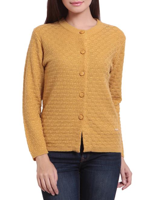 yellow acrylic cardigan - 14269948 - Very Small Image - 1