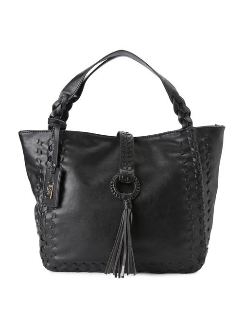 black leatherette regular handbag - 14289256 - Very Small Image - 1