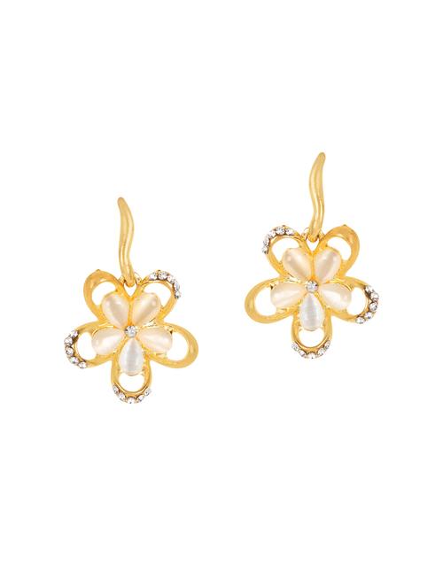 beige metal drop earrings - 14291243 - Very Small Image - 1