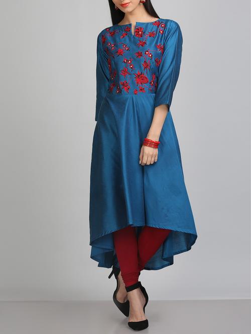 asymmetric embroidered kurta - 14315938 - Very Small Image - 1