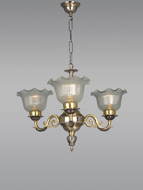 fos lighting dual finish crinkle mini 3 light chandelier - 14319103 - Very Small Image - 1
