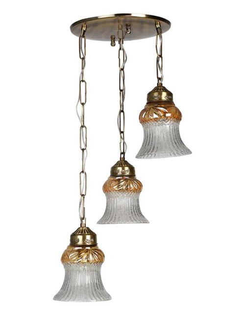 fos lighting triple lustrous antique brass hanging light - 14319115 - Very Small Image - 1