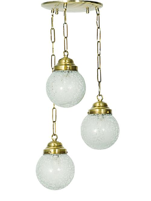 fos lighting set of 3 staggered etched globe hanging light - 14319121 - Very Small Image - 1