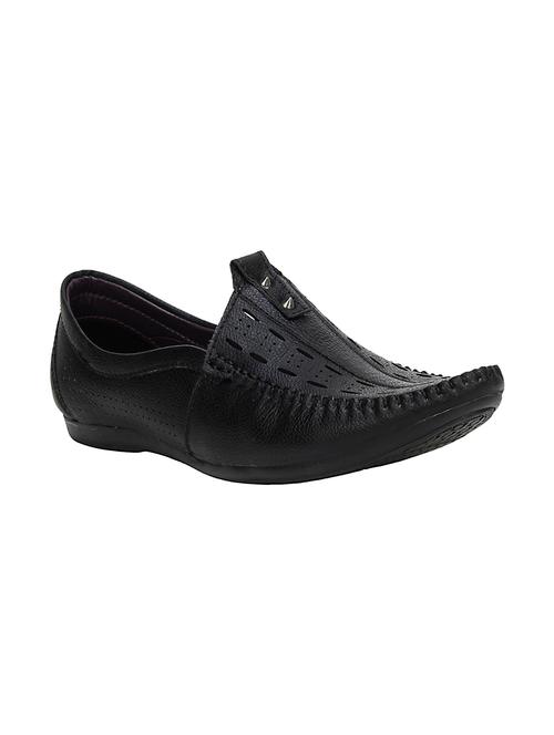 black leatherette casual slipon - 14319346 - Very Small Image - 1