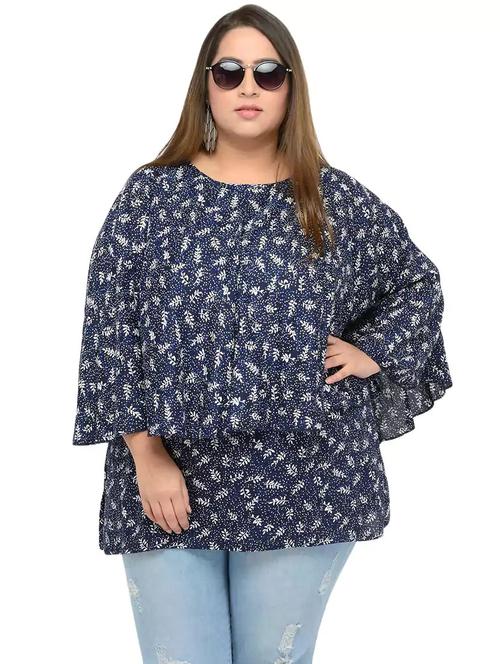 round neck layered plus top - 14319360 - Very Small Image - 1