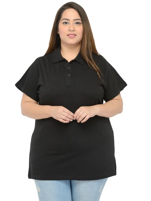 black cotton plus top - 14319364 - Very Small Image - 1