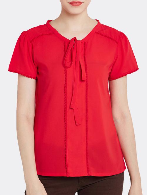 solid red regular top - 14319629 - Very Small Image - 1