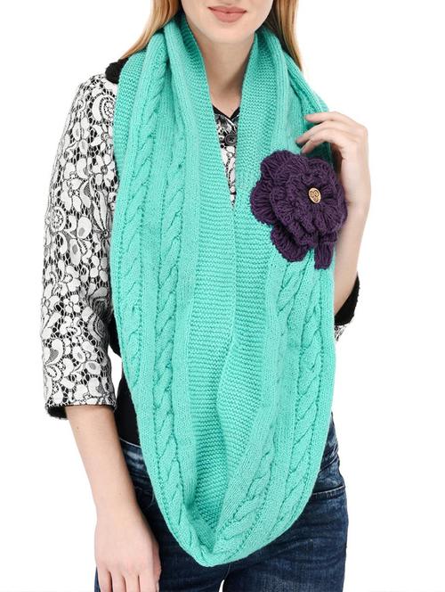 light blue woolen muffler - 14321272 - Very Small Image - 1
