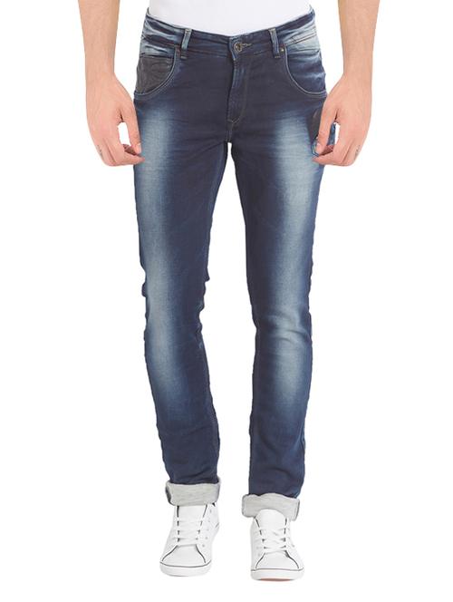 blue heavy washed jeans - 14321455 - Very Small Image - 1