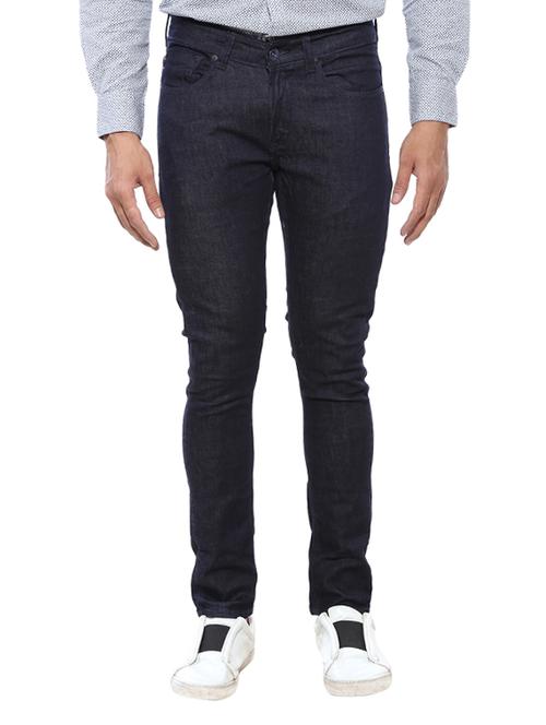 dark blue plain denim jeans - 14321485 - Very Small Image - 1