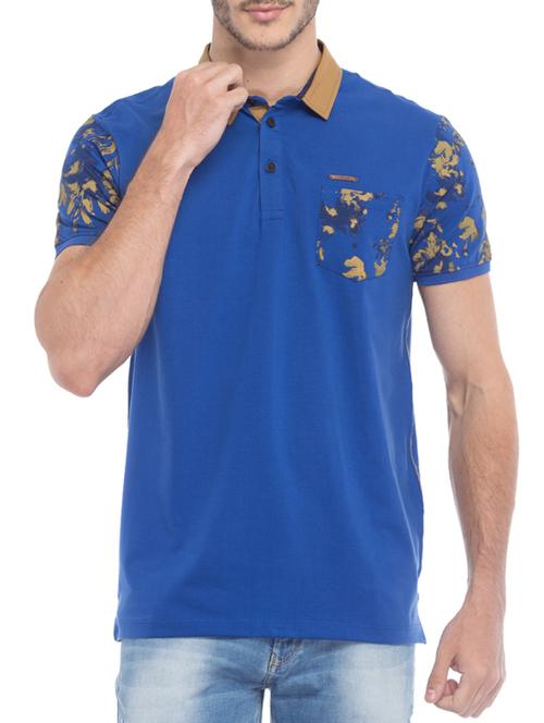 blue cotton pocket t-shirt - 14321568 - Very Small Image - 1