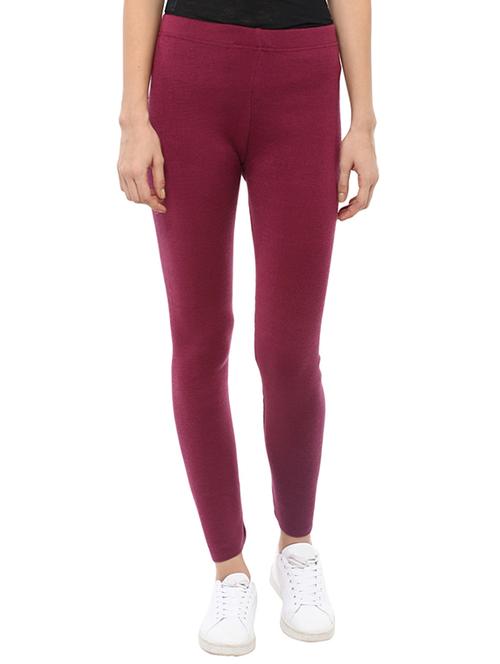 purple woollen legging - 14321802 - Very Small Image - 1
