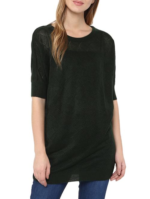 dark green woollen pullover - 14321819 - Very Small Image - 1