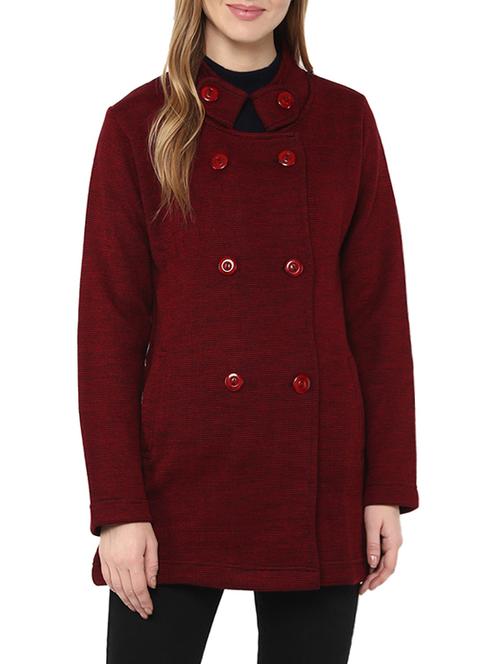 red woollen pea coat - 14321848 - Very Small Image - 1