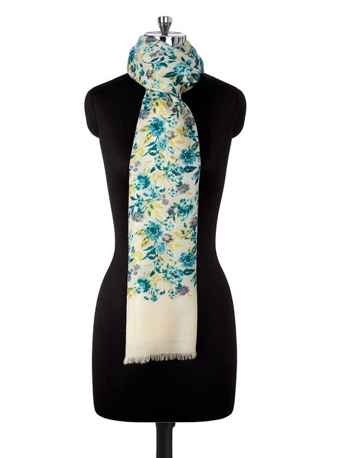 white woollen stole - 14322308 - Very Small Image - 1