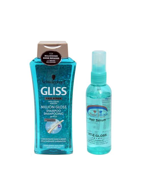 pink root hair serum (100ml) with schwarzkopf gliss million gloss shampoo (250ml) pack of 2 - 14323620 - Very Small Image - 1