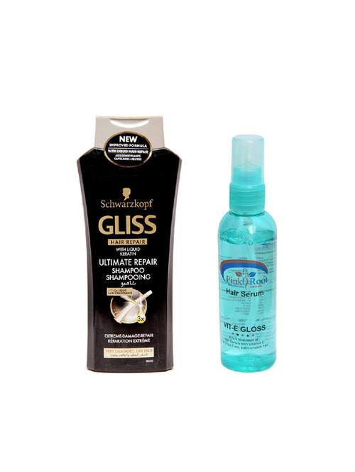 pink root hair serum (100ml) with schwarzkopf gliss ultimate repair shampoo (400ml) pack of 2 - 14323631 - Very Small Image - 1
