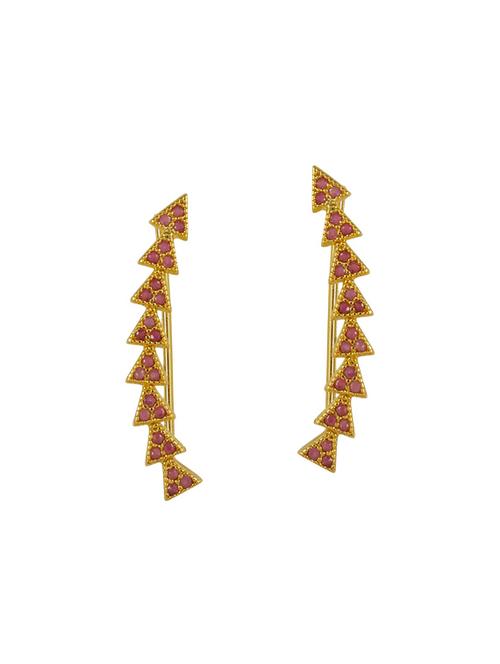pink metal cuff earrings - 14323926 - Very Small Image - 1