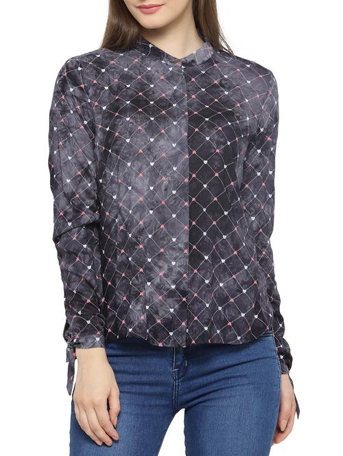 blue cotton casual shirt - 14324176 - Very Small Image - 1
